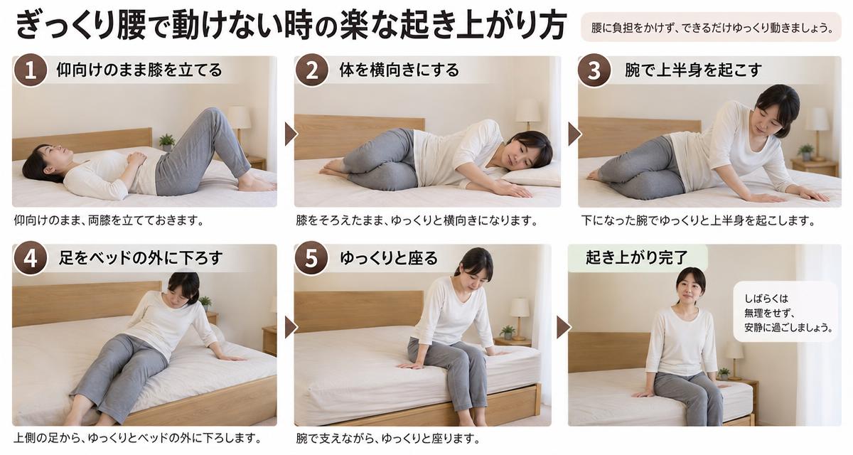 腰に負担をかけない「楽な起き上がり方・立ち上がり方」